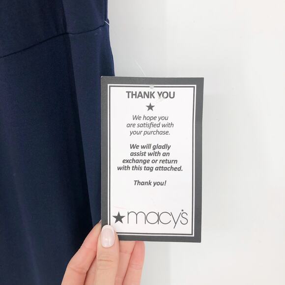 CITY STUDIO Trendy Off-The-Shoulder Gown 20W Navy Blue Rose Pink Dress Slit NWT - Picture 15 of 15